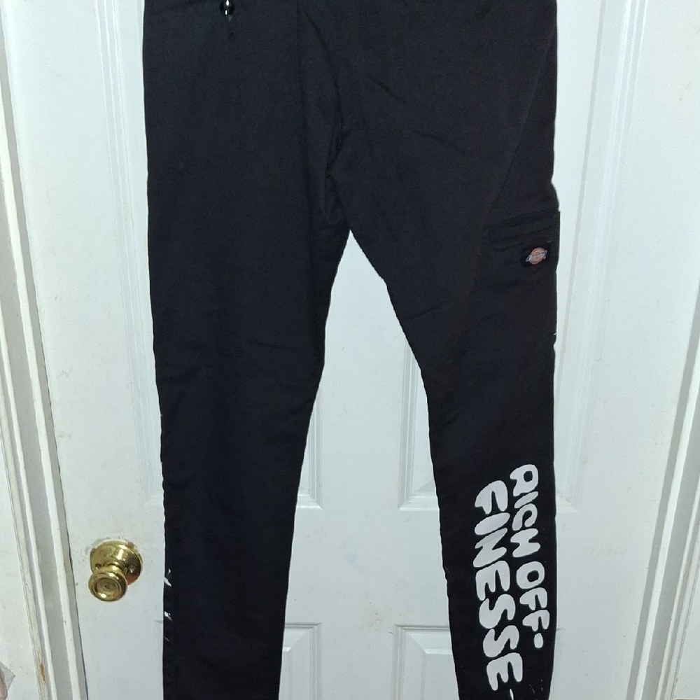 Dickies Black Pants with White Graphic - Picture 9 of 15